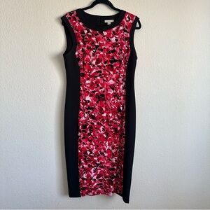 New York & Company Red and Black Sequin Sheath Dress